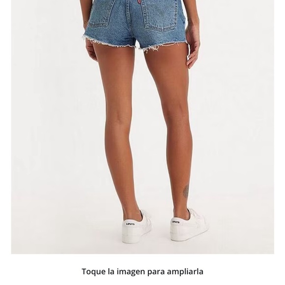 Levi's® 501 Original High Rise Distressed Hem Cut Off Shorts Size 26 - Picture 4 of 9